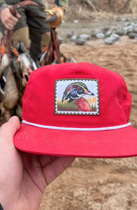 BURLEBO RED DUCK STAMP HAT